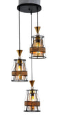 Enhance your home with our 3 Head Vintage Vulcan Cage Pendant Light 1768-3