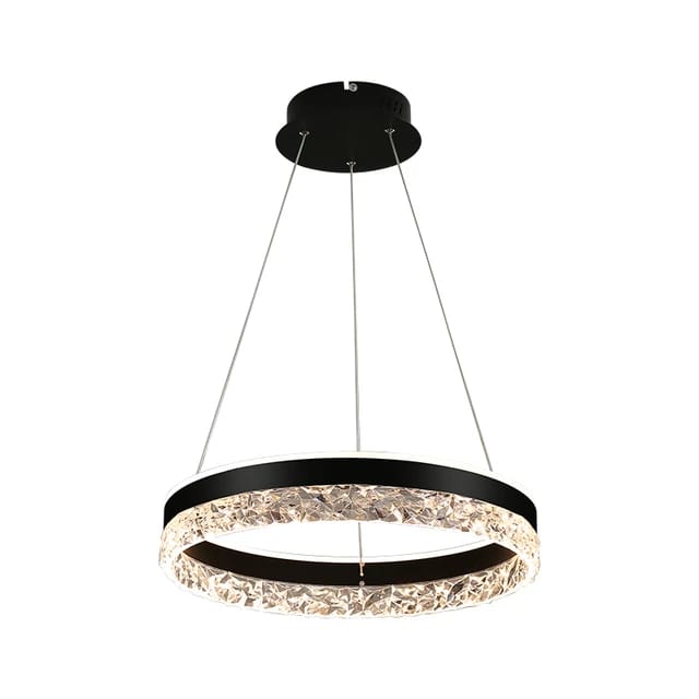 Modern white Iron, Acrylic, and Glass Crystal Chandelier (3 color) warm black,cool white and day light.D9002/500