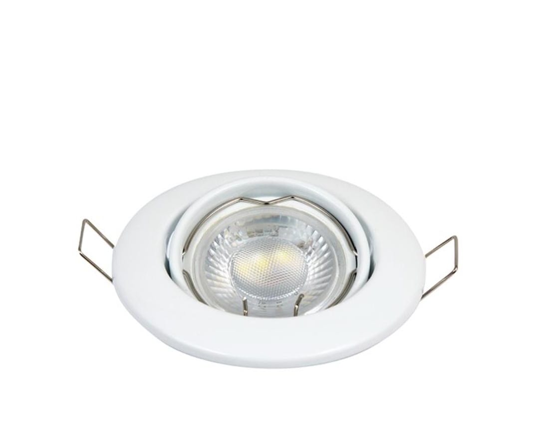 Downlight White Round Swivelling Spotlight dark  B1195 WH